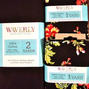 4 yard 100% Cotton Fabric bundle Onyx black